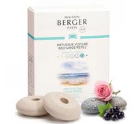 Maison Berger Luxury Car Diffuser Refill Set Ocean Breeze - Pack of 2 Ceramic Refills, 4-6 Week Passive Diffusion, Made in France