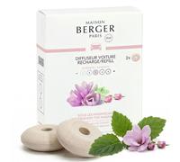 Maison Berger Luxury Car Diffuser Refill Set Underneath The Magnolias - Pack of 2 Ceramic Refills, 4-6 Week Passive Diffusion, Made in France