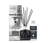 Maison Berger My Home Free from Tobacco Odour Scented Reed Diffuser Scented Bouquet - Black Glass Bottle with 6 Black Reed Sticks and 100 mL Fragrance Refill - Made in France