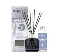 Maison Berger My Laundry Free from Unpleasant Odours Reed Diffuser Scented Bouquet - Grey Glass Bottle with 6 Black Reed Sticks and 100 mL Fragrance Refill - Made in France
