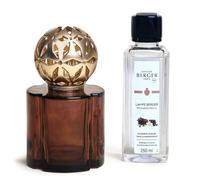 MAISON BERGER Pomelis Fragrance Lamp Gift Set, Chocolate, 250ml | 8.5 x 6.4 x 5.3 inches, Includes Vanilla Magnificence Fragrance, 250 milliliters, 8.45 Fluid Ounces, Giftset