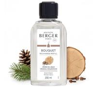 MAISON BERGER Reed Diffuser Refill Virginia Cedarwood 200 ml | Virginia Cedarwood 200 ml refill for reed diffusers, continuous diffusion around 4 weeks, no flame