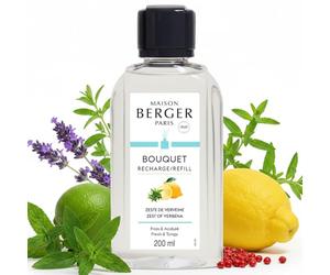 MAISON BERGER Reed Diffuser Refill Zest of Verbena 200 ml | Zest of Verbena 200 ml refill for reed diffusers, continuous diffusion around 4 weeks, no flame