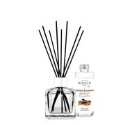 Maison Berger Woodland Fairy Clear Glass Reed Diffuser Scented Bouquet - 6 Black Reed Sticks with 100 mL Fragrance Refill - Made in France
