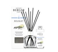 Maison Berger - Scented Bouquet - Transparent Ice Cube Model - 6 Black Strands - 21 cm - 100 ml Refill Included - Diffusion Duration 4 to 6 weeks (Savon d'Autrefois)