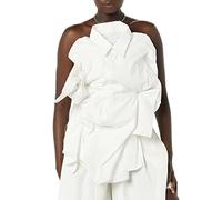 maison blanche All Gender Draped Button-Down Shirt, White, 3