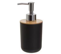 Maison by Premier 300 ml Black Lotion Dispenser, Sustainable Bamboo Fibre Hand Lotion Pump, Modern Design Soap Dispenser
