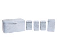 Maison by Premier 5 Piece Marble Effect Kitchen Storage Set