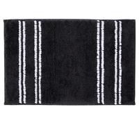 Maison by Premier Bath Mat Soak Microfibre Tufted Stripe Black 40x60cm