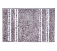 Maison by Premier Bath Mat Soak Microfibre Tufted Stripe Grey 40x60cm