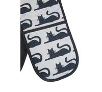 Maison by Premier Double Oven Glove Black Cat Black/White