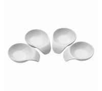 Maison by Premier Elegant Set of 4 White Porcelain Serving Dishes, Porcelain Serving Dishes, Versatile Serving Dishes