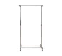 Maison by Premier Grey and Chrome Finish Clothes Hanging Rail With Wheels