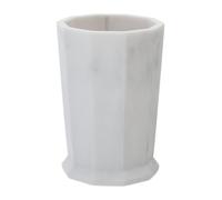 Maison by Premier Grey Polyresin Bathroom Tumbler, Marble Effect Tumbler Holder Cup, Geometric Water Tumbler For Daily Use