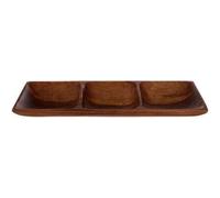 Maison by Premier Kora Acacia Three Section Rectangular Serving Dish