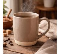 Maison by Premier Luxe Glazed Finish Grey Mug With 372ml Capacity,Pastel Grey & White Ceramic Coffee Mug,Smooth Stoneware Cup