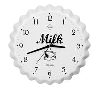 Maison by Premier Milk Bottle Cap Wall Clock Premier Housewares White One Size