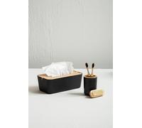 Maison by Premier Modern Black Toothbrush Holder, Sustainable Toothbrush Cup With Divider, Holder For Bathroom Accessories