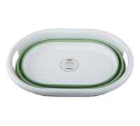 Maison by Premier Oval Collapsible Laundry Basket in Green and White