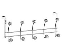 10 Hook Over Door Hanger with Diamantes - Chrome