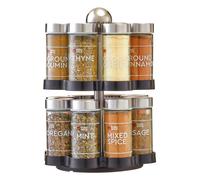 Maison by Premier Puro Black and Chrome Effect Spice Rack With 16 Jars