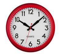 Maison by Premier Red Metal Lined Rim Wall Clock Premier Housewares Red One Size