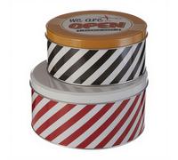 Maison by Premier Set of 2 Barber Shop Storage Tins