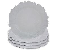 Maison by Premier Set of 4 33cm Dia White Reef Charger Plates