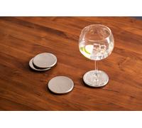 Maison by Premier Set of 4 Hammered Effect Stainless Steel Coasters