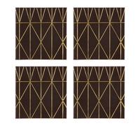 Maison by Premier Set of 4 Prism Black and Gold Coasters