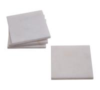 Maison by Premier Set of 4 White Marble Square Coasters, Durable Natural Stone Coasters For Home & Kitchen