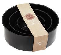 Interiors By Ph From Scratch Set Of Three Round Cake Tins, Black