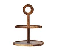 2-Tier Kora Sheesham Wood Cake Stand Natural