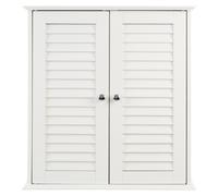 Maison by Premier Shutter White Wood 2 Door Wall Cabinet
