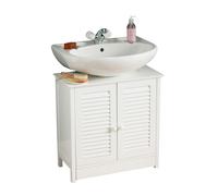 Premier Housewares Bathroom Cabinet Under Sink - White Wood, White