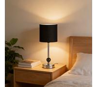 Maison by Premier Table Lamp Evaine Black/Chrome H:35cm