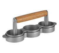 Premier Housewares 0805428 Hamburger Press, Acacia Wood, Aluminium