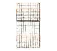 Premier Housewares Durable Magazine Rack, Metal, Gold/Black, Large