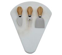 White Fan Shaped Marble Cheese Board