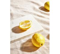 Maison by Premier White Marble Rectangular Chopping Or Serving Board, Durable Natural Stone Board For Kitchen Use