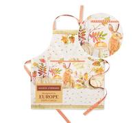Maison d' Hermine 100% Cotton Apron for women with Pocket Kitchen Chef Autumn Apron for Men Cooking Gardening Server Waitress Maid - (Pumpkin Passion, 85 cm x 70 cm)