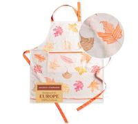 Maison d' Hermine 100% Cotton Apron for women with Pocket Kitchen Chef Autumn Apron for Men Cooking Gardening Server Waitress Maid - (Colours Of Autumn, 85 cm x 70 cm)