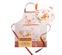 Maison d' Hermine 100% Cotton Apron for women with Pocket Kitchen Chef Autumn Apron for Men Cooking Gardening Server Waitress Maid - (Kelim - Prairie, 85 cm x 70 cm)