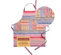 Maison d' Hermine 100% Cotton Apron for women with Pocket Kitchen Chef Autumn Apron for Men Cooking Gardening Server Waitress Maid - (Ispahan, 85 cm x 70 cm)