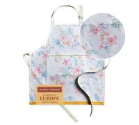 Maison d' Hermine 100% Cotton Apron for women with Pocket Kitchen Chef Spring/Summer Apron for Men Cooking Gardening Server Waitress Maid - (Paradise Island, 85 cm x 70 cm)