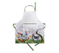 Maison d' Hermine 100% Cotton Apron for women with Pocket Kitchen Chef Spring/Summer Apron for Men Cooking Gardening Server Waitress Maid - (Basse Cour, 85 cm x 70 cm)