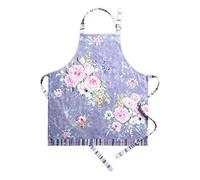 Maison d' Hermine 100% Cotton Apron for women with Pocket Kitchen Chef Spring Summer Apron for Men Cooking Gardening Server Waitress Maid - (Sweet Rose Lavender - Lush Lavender, 85 cm x 70 cm)
