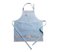 Maison d' Hermine 100% Cotton Apron for women with Pocket Kitchen Chef Spring Summer Apron for Men Cooking Gardening Server Waitress Maid - (Ibiza - Blue, 85 cm x 70 cm)
