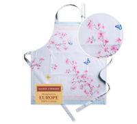 Maison d' Hermine 100% Cotton Apron for women with Pocket Kitchen Chef Spring Summer Apron for Men Cooking Gardening Server Waitress Maid - (Blossoms In Spring, 85 cm x 70 cm)