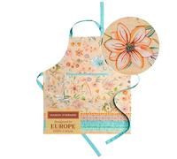 Maison d' Hermine 100% Cotton Apron for women with Pocket Kitchen Chef Spring/Summer Apron for Men Cooking Gardening Server Waitress Maid - (Luxury Loft - Peach, 85 cm x 70 cm)